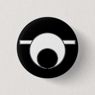 Badge Rond 2,50 Cm Poules mouillées octobre noir