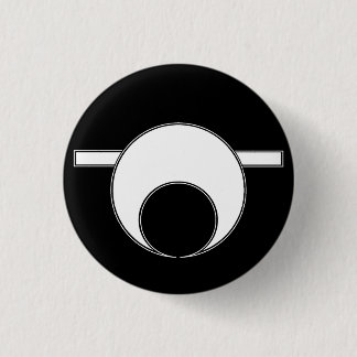 Badge Rond 2,50 Cm Poules mouillées octobre noir