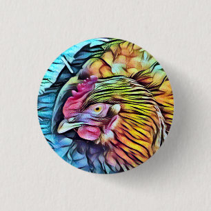BADGE ROND 2,50 CM POULET