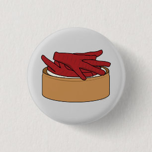Badge Rond 2,50 Cm Poulet Pied Dim Sum Chinois Phoenix Claw vapeur