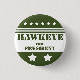 Badge Rond 2,50 Cm Pour le Président Hawkeye