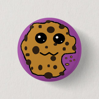 Badge Rond 2,50 Cm Pourpre mignon de gâteau aux pépites de chocolat