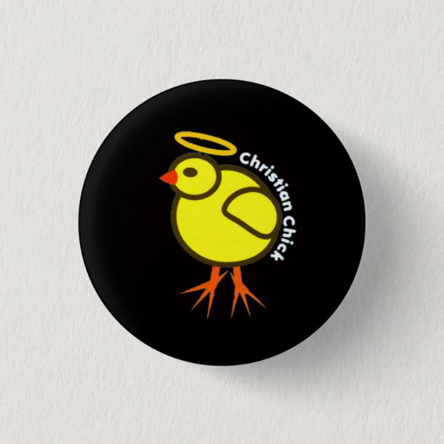 Badge Rond 2,50 Cm Poussin chrétien (Devant)
