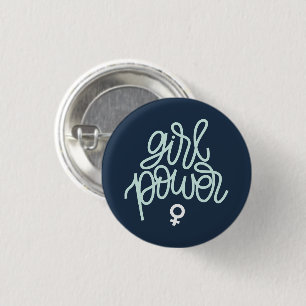 Badge Rond 2,50 Cm "Pouvoir de la fille"