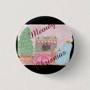 Badge Rond 2,50 Cm préjudice Kitty-MAS (chrismas)