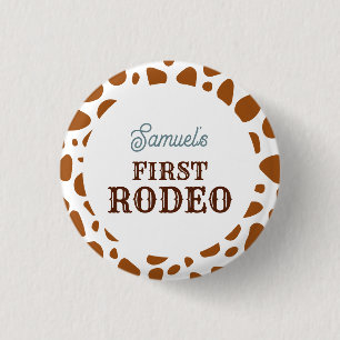 Badge Rond 2,50 Cm Premier Rodeo Wild West Brown Boy Premier annivers