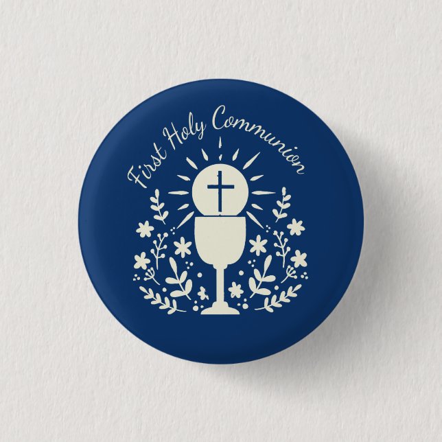 Badge Rond 2,50 Cm Première sainte communion (Devant)