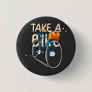Badge Rond 2,50 Cm Prenez un vélo