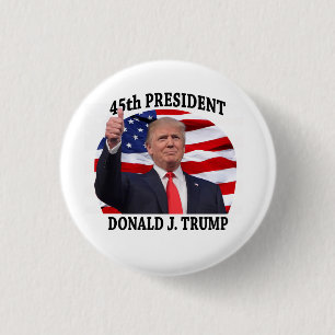 Badge Rond 2,50 Cm PRÉSIDENT ROUND BUTTON de DONALD TRUMP