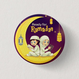 Badge Rond 2,50 Cm Prêt Pour Le Ramadan