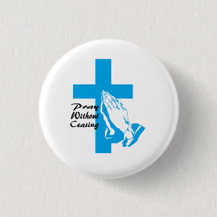 Badge Rond 2,50 Cm Priez le bouton
