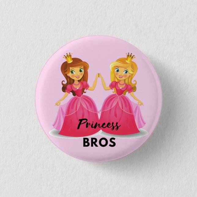 Badge Rond 2,50 Cm Princesse Bros (Devant)