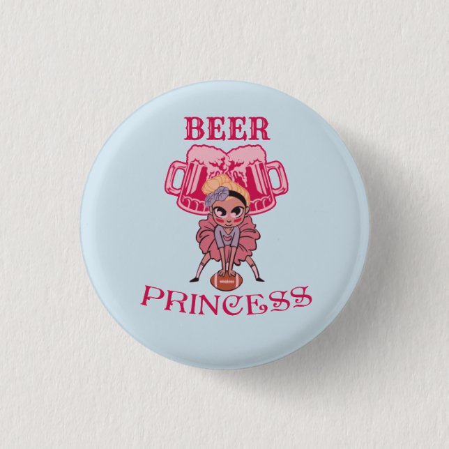 Badge Rond 2,50 Cm Princesse de bière (Devant)