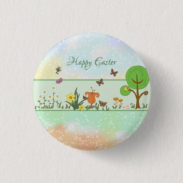 Badge Rond 2,50 Cm Printemps papetier (Devant)