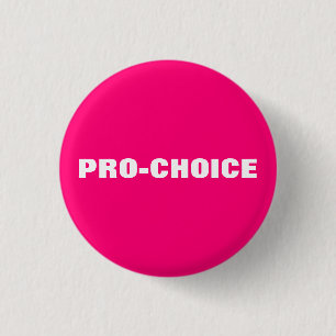Badge Rond 2,50 Cm Pro choix rose chaud et blanc minimaliste moderne