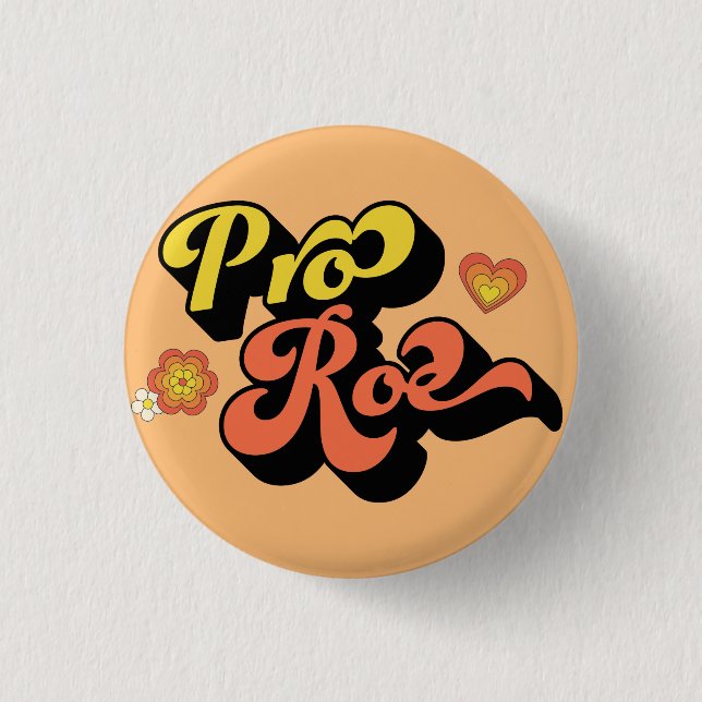 Badge Rond 2,50 Cm Pro Roe Retro (Devant)