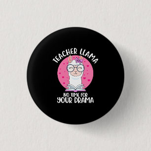 Badge Rond 2,50 Cm Professeur Llama