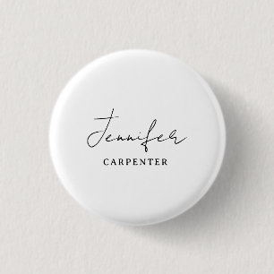 Badge Rond 2,50 Cm Professionnel élégant moderne minimaliste ajoutez 