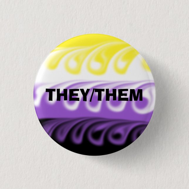 Badge Rond 2,50 Cm Pronoun personnalisable (Devant)
