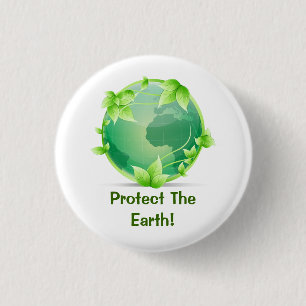 Badge Rond 2,50 Cm Protéger La Terre