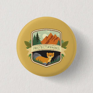 Badge Rond 2,50 Cm Protéger le patrimoine des parcs