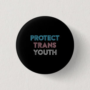 Badge Rond 2,50 Cm Protéger les jeunes transgenres LGBT Pride
