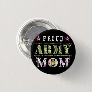 Badge Rond 2,50 Cm Proud Army Mom