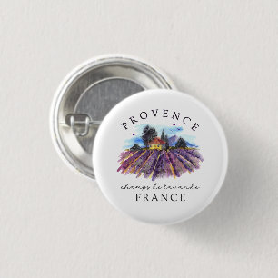 Badge Rond 2,50 Cm Provence France – Champs de Lavande