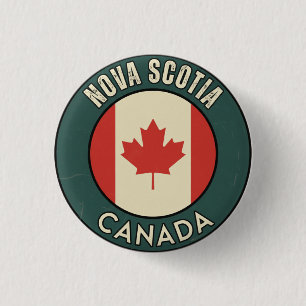 Badge Rond 2,50 Cm Province de Nouvelle-Écosse Canada