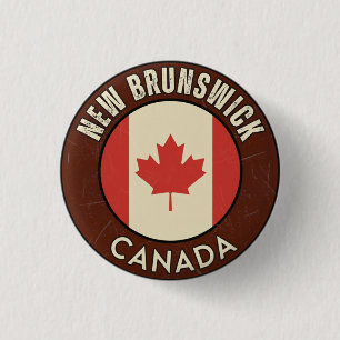 Badge Rond 2,50 Cm Province du Nouveau-Brunswick Canada