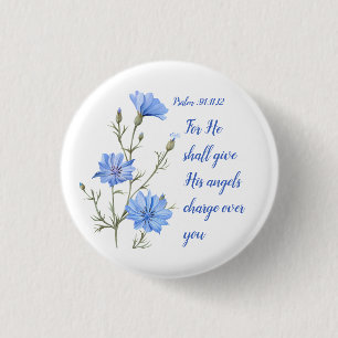Badge Rond 2,50 Cm Psaume 91 Il donnera à ses anges l'inspiration