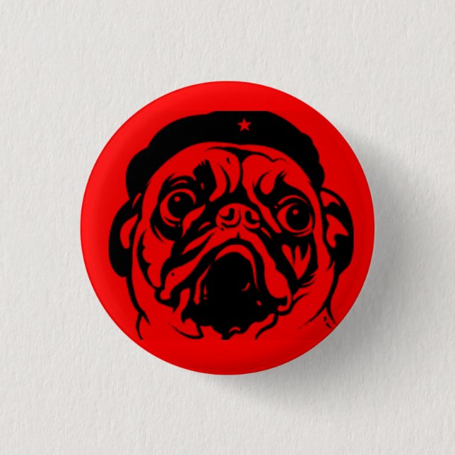 Badge Rond 2,50 Cm Pug Che (Devant)