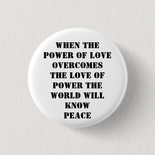 Badge Rond 2,50 Cm puissance de l'amour (Devant)