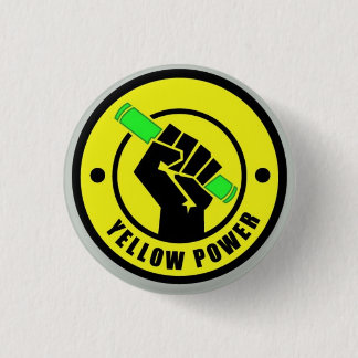 Badge Rond 2,50 Cm Puissance jaune de Pin