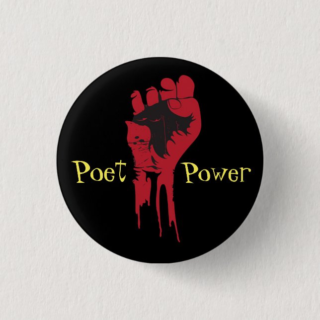 Badge Rond 2,50 Cm puissance poète 4 (Devant)