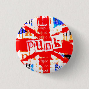 Badge Rond 2,50 Cm Punk Union Jack