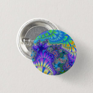 Badge Rond 2,50 Cm Purple et Blue Melt