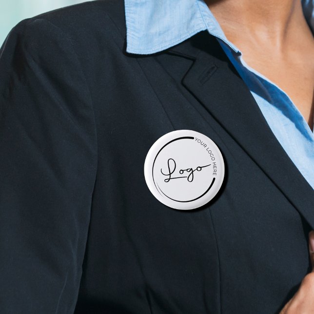 Badge Rond 2,50 Cm QR Code Entreprise Logo commercial Promotionnel (Créateur téléchargé)