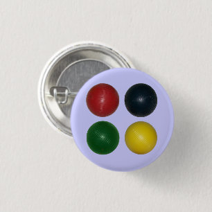 Badge Rond 2,50 Cm Quatre balles de croquet