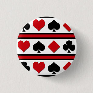 Badge Rond 2,50 Cm Quatre costumes de carte