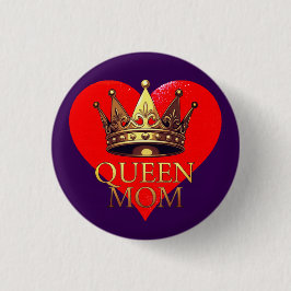 BADGE ROND 2,50 CM QUEEN MOM