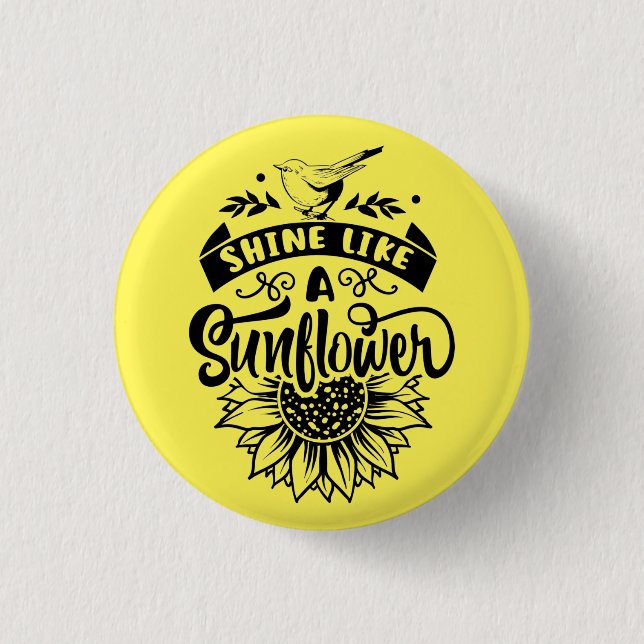 Badge Rond 2,50 Cm Quota inspiratoire Sunflower (Devant)