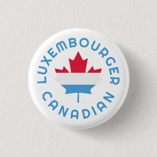 Badge Rond 2,50 Cm Racines canadiennes de luxembourgeois