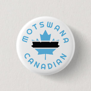 Badge Rond 2,50 Cm Racines canadiennes de Motswana