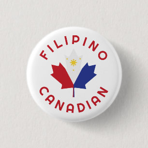 Badge Rond 2,50 Cm Racines canadiennes des Philippines