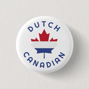 Badge Rond 2,50 Cm Racines canadiennes néerlandaises