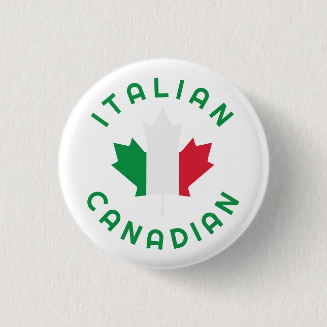 Badge Rond 2,50 Cm Racines italiennes canadiennes (Devant)