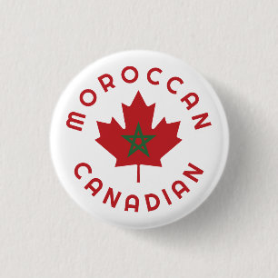 Badge Rond 2,50 Cm Racines marocaines canadiennes