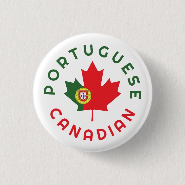 Badge Rond 2,50 Cm Racines portugaises canadiennes (Devant)