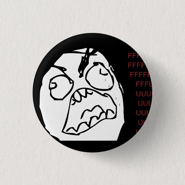 Badge Rond 2,50 Cm Rage Troll (Devant)